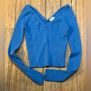 Women’s Abercrombie & Fitch Blue Ribbed Lightweight Sweater Sz XS
